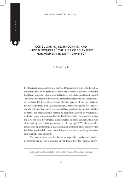 (PDF) Consultants, Technocrats, and 