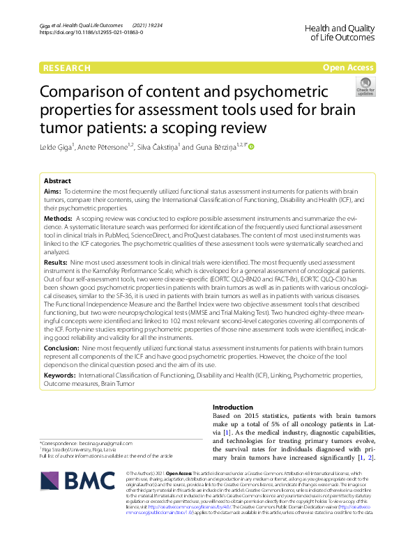 (PDF) Comparison of content and psychometric properties for assessment ...