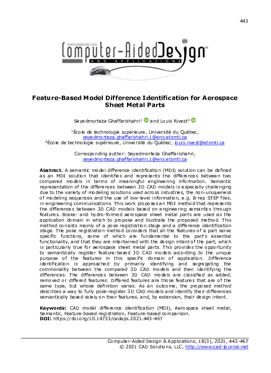 (PDF) A Constraintbased Framework to Recognize Design Intent during Sketching in Parametric