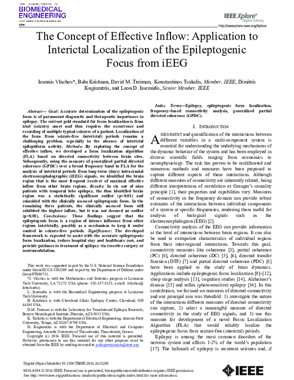 (PDF) The Concept of Effective Inflow: Application to Interictal ...