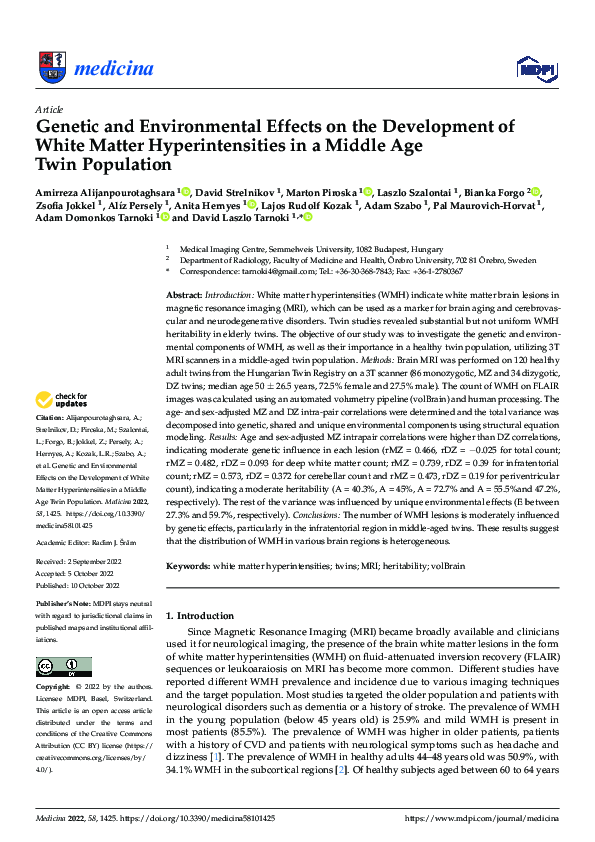 (PDF) Genetic and Environmental Effects on the Development of White ...