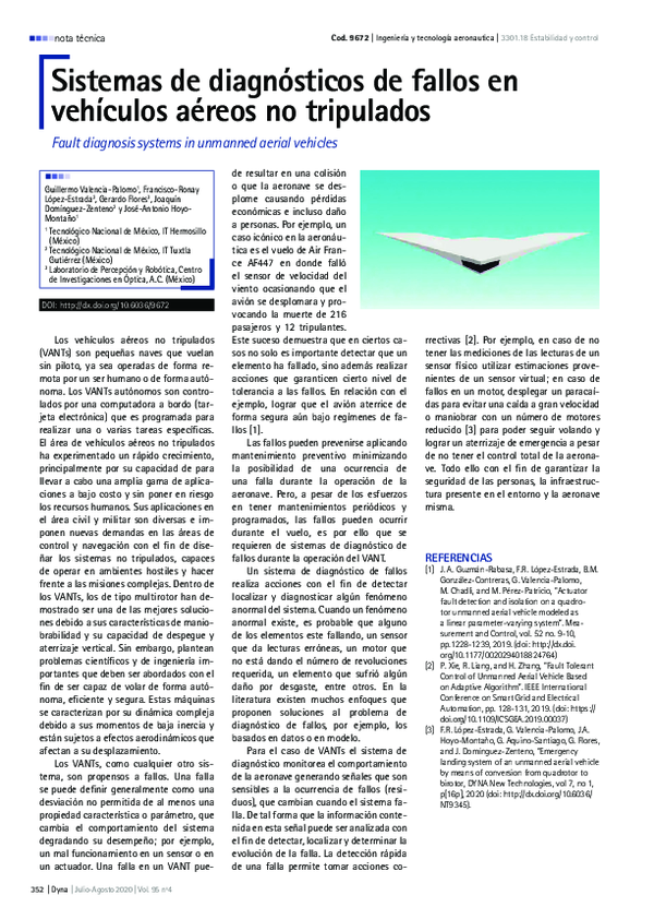 (PDF) Fault Diagnosis Systems in Unmanned Aerial Vehicles