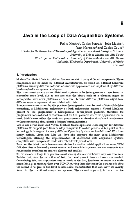 (PDF) Java in the Loop of Data Acquisition Systems