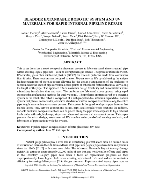 (PDF) BLADDER EXPANDABLE ROBOTIC SYSTEM AND UV MATERIALS FOR RAPID ...