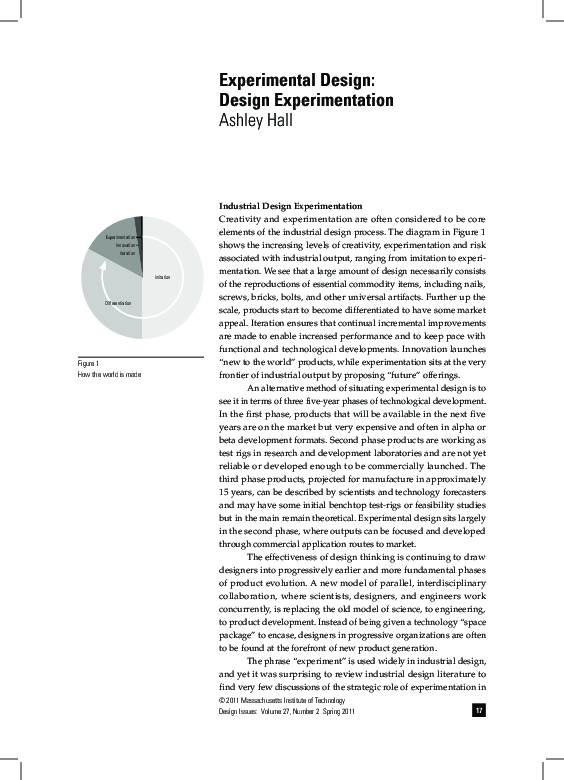 (PDF) Experimental Design: Design Experimentation