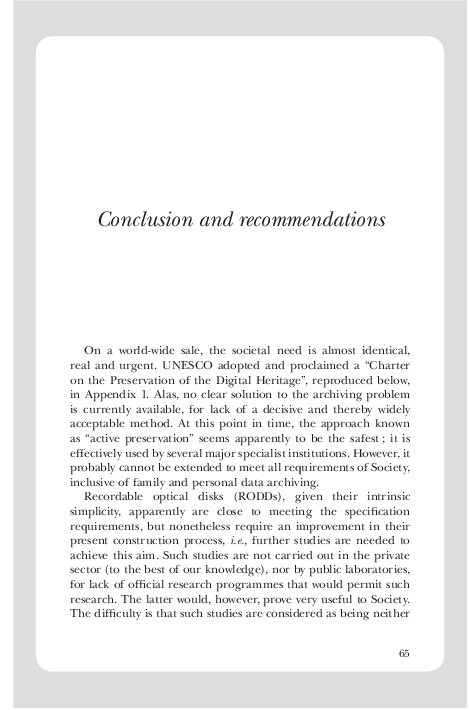 (PDF) Conclusion and recommendations