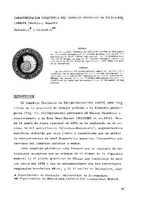 (PDF) Caracterización geoquímica del complejo plutónico de Taliga ...