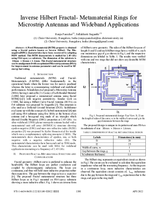 (PDF) Inverse Hilbert Fractal-Metamaterial Rings for Microstrip ...