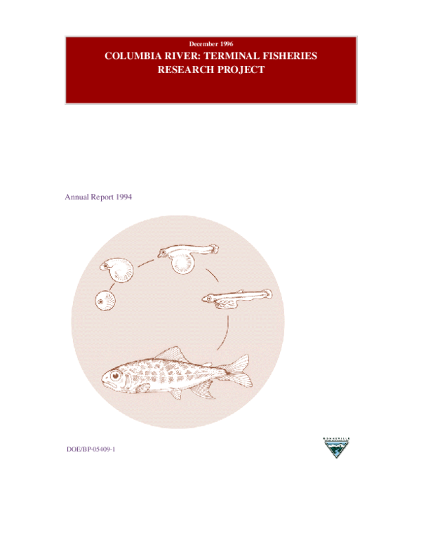 (PDF) Columbia River Terminal Fisheries Research Report Annual Report 1994 marc miller