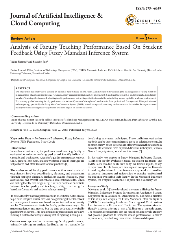 (PDF) Analysis of Faculty Teaching Performance Based On Student ...