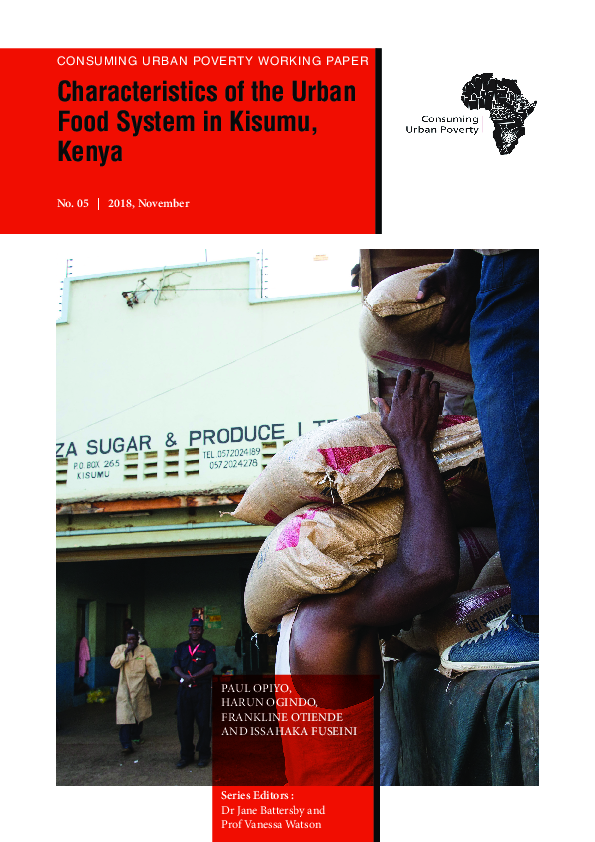 (PDF) The characteristics of the urban food system in Kisumu, Kenya
