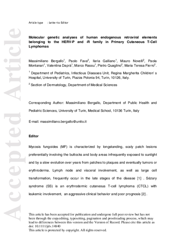 (PDF) Molecular genetic analyses of human endogenous retroviral ...