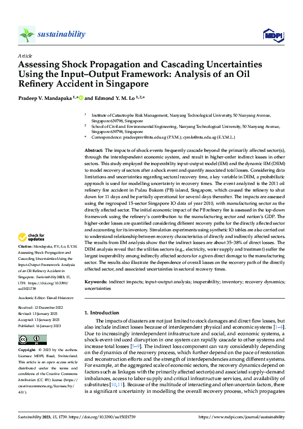 (PDF) Assessing Shock Propagation and Cascading Uncertainties Using the ...
