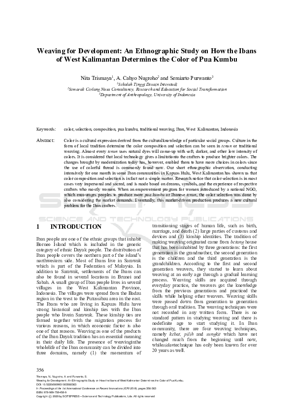 (PDF) Weaving for Development: An Ethnographic Study on How the Ibans ...