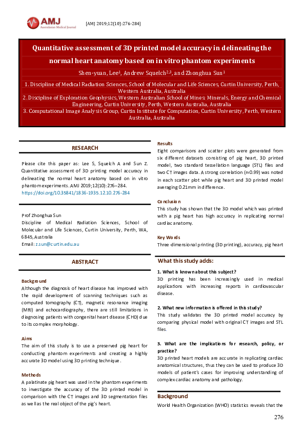 (PDF) Quantitative assessment of 3D printing model accuracy in ...