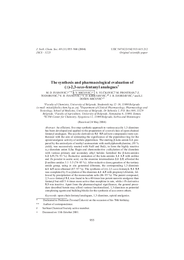 (PDF) The synthesis and pharmacological evaluation of (±)-2, 3- seco ...