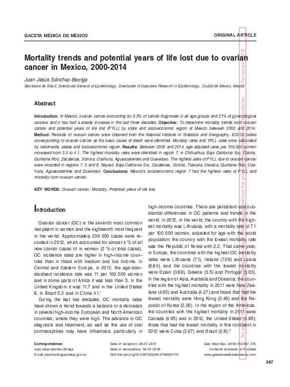 (PDF) Mortality trends and potential years of life lost in the English ...