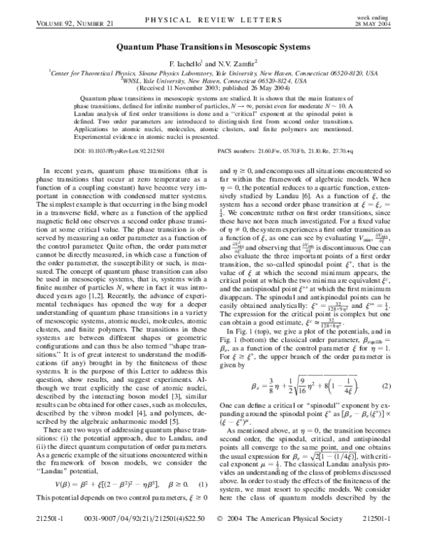 (PDF) Quantum Phase Transitions in Mesoscopic Systems