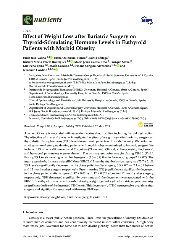 (PDF) Effect of Weight Loss After Bariatric Surgery on Left Ventricular ...