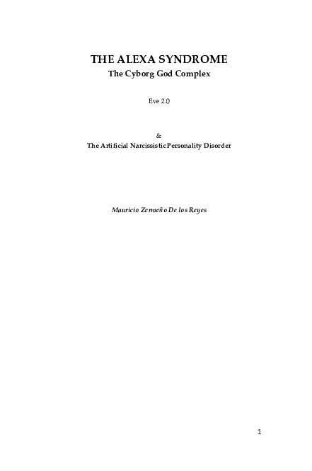 (PDF) THE ALEXA SYNDROME The Cyborg God Complex