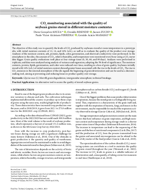 (PDF) CO2 monitoring associated with the quality of soybean grains ...
