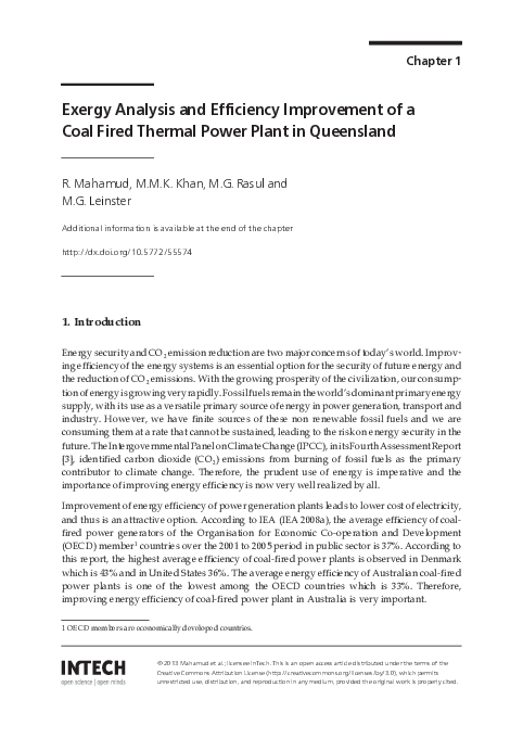 (PDF) Exergy Analysis and Efficiency Improvement of a Coal Fired ...