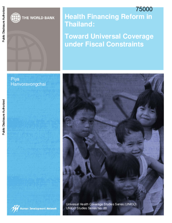 (PDF) Universal Health Coverage Studies Series (UNICO) UNICO Studies ...