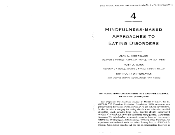 (PDF) Mindfulness-Based Approaches to Eating Disorders