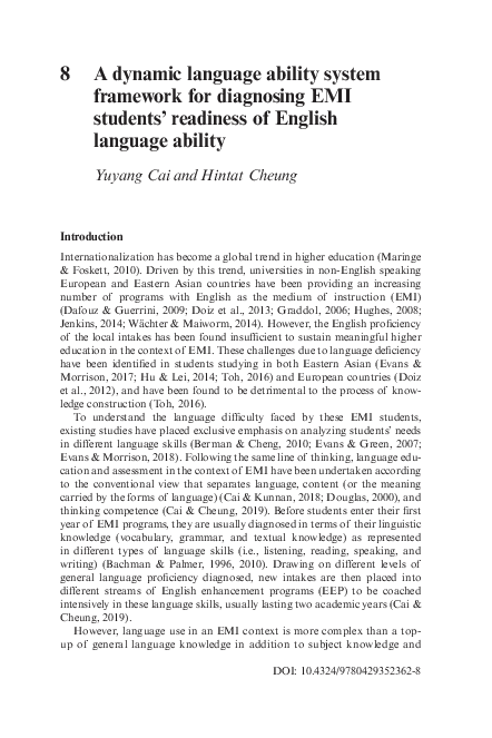 (PDF) A dynamic language ability system framework for diagnosing EMI ...