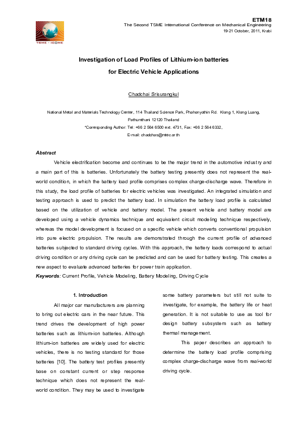 (PDF) Investigation of Load Profiles of Lithium-ion batteries for ...