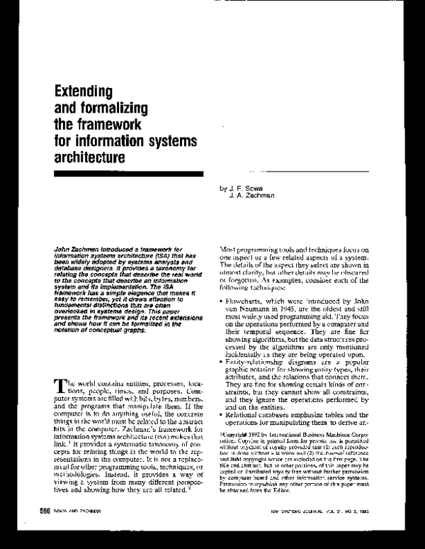 (PDF) Extending and formalizing the framework for information systems ...