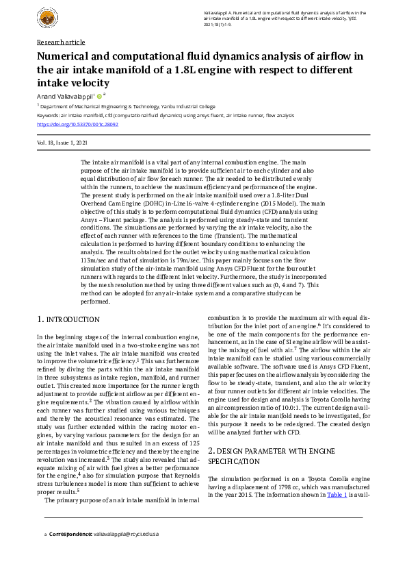 (PDF) Numerical and computational fluid dynamics analysis of airflow in ...
