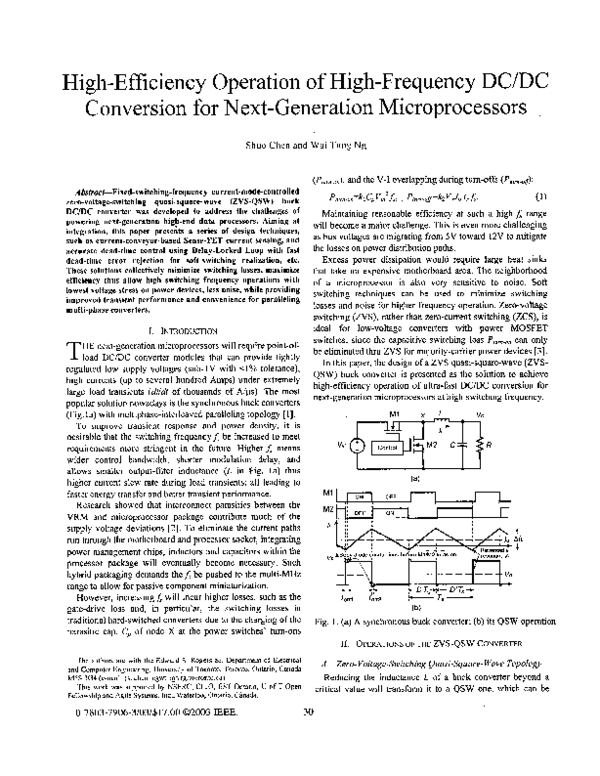 (PDF) High-efficiency operation of high-frequency DC/DC conversion for ...