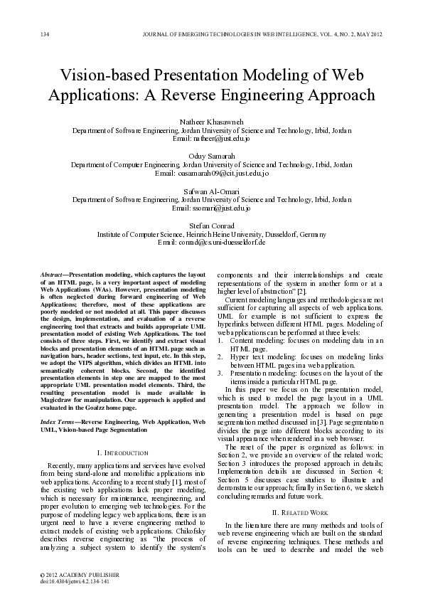 (PDF) Vision-based Presentation Modeling of Web Applications: A Reverse ...