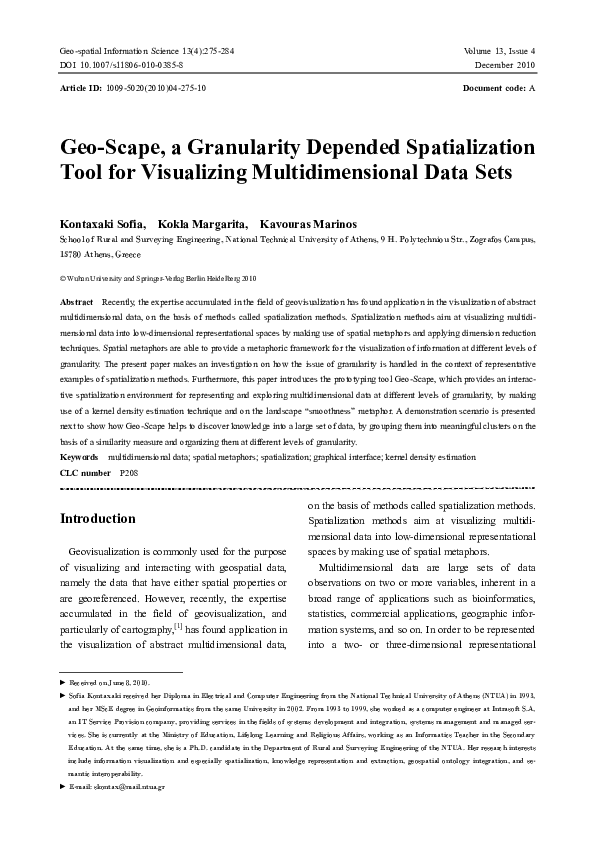 (PDF) Geo-scape, a granularity depended spatialization tool for ...