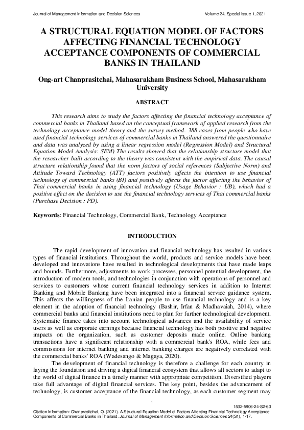 (PDF) A Structural Equation Model of Factors Affecting Financial ...