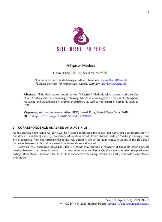 (PDF) Alligator Method
