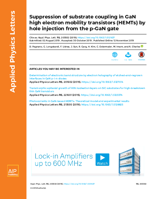 (PDF) Suppression of substrate coupling in GaN high electron mobility ...