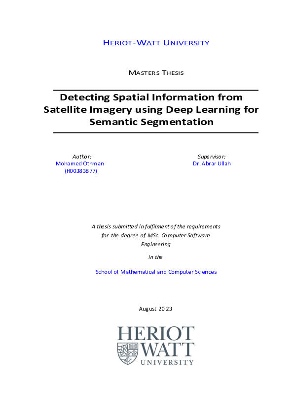 (PDF) Detecting Spatial Information from Satellite Imagery using Deep ...