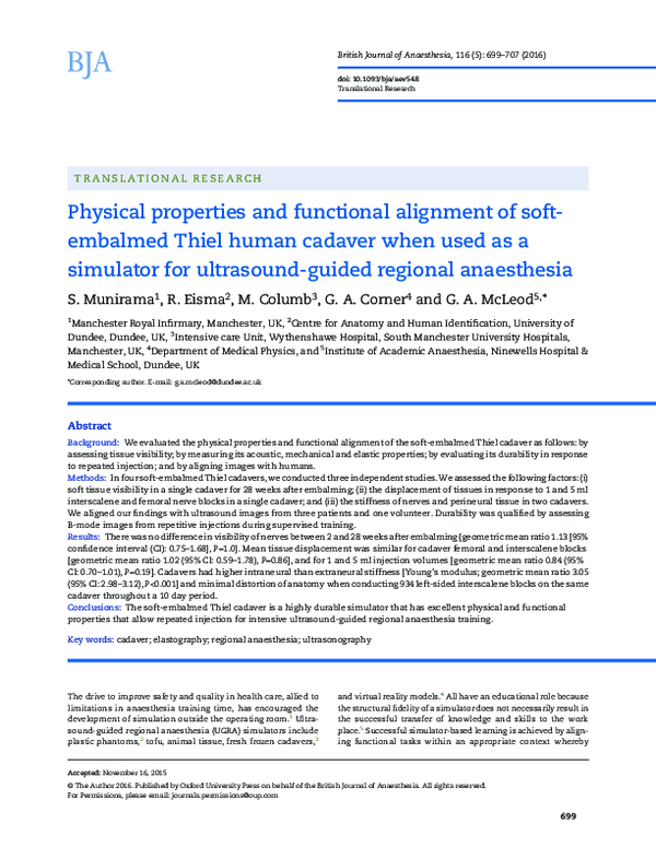 (PDF) Physical properties and functional alignment of soft-embalmed ...