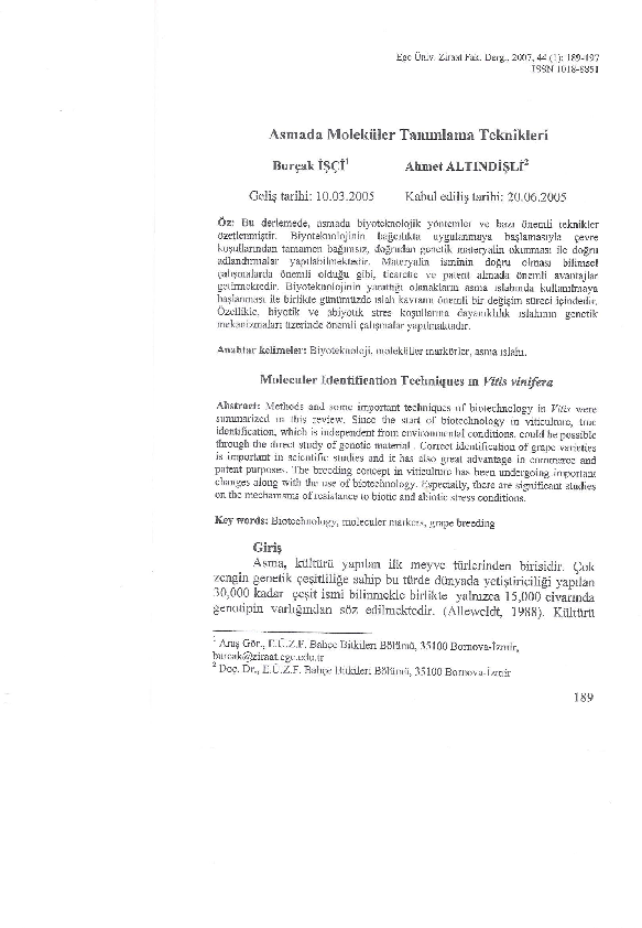 (PDF) Asmada Moleküler Tanımlama Teknikleri