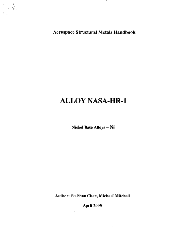(PDF) Alloy NASA-HR-1