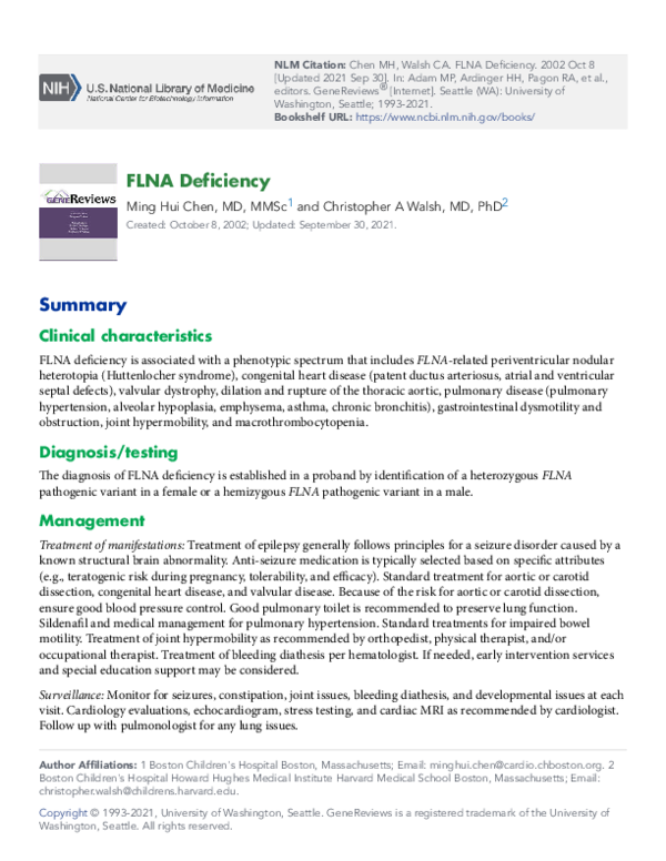 (PDF) FLNA Deficiency
