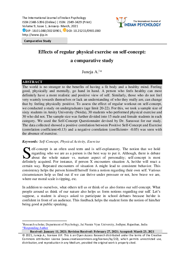 (PDF) Effects of regular physical exercise on self-concept: a ...