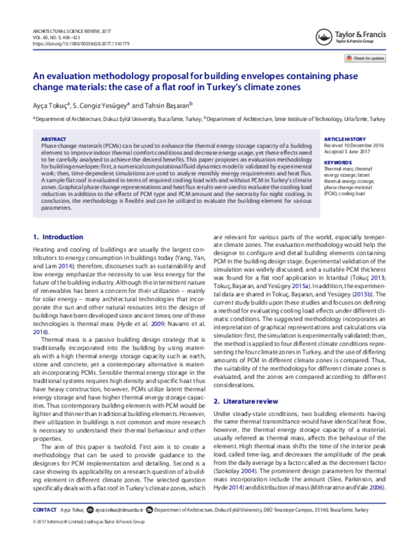 (PDF) An evaluation methodology proposal for building envelopes ...