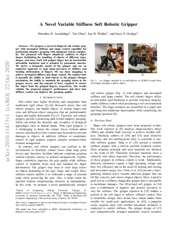 (PDF) A Novel Variable Stiffness Soft Robotic Gripper