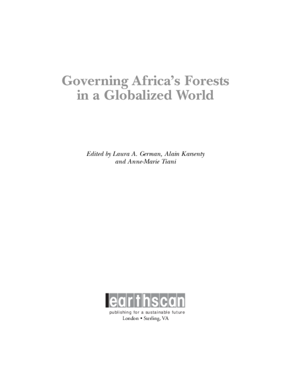 (PDF) Forest governance and decentralization in Africa: linking local ...