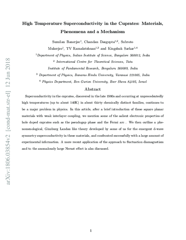 (PDF) High temperature superconductivity in the cuprates: Materials ...
