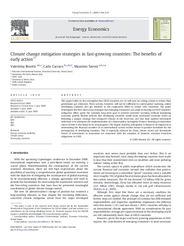 (PDF) Climate Change Mitigation Strategies in Fast-Growing Countries ...