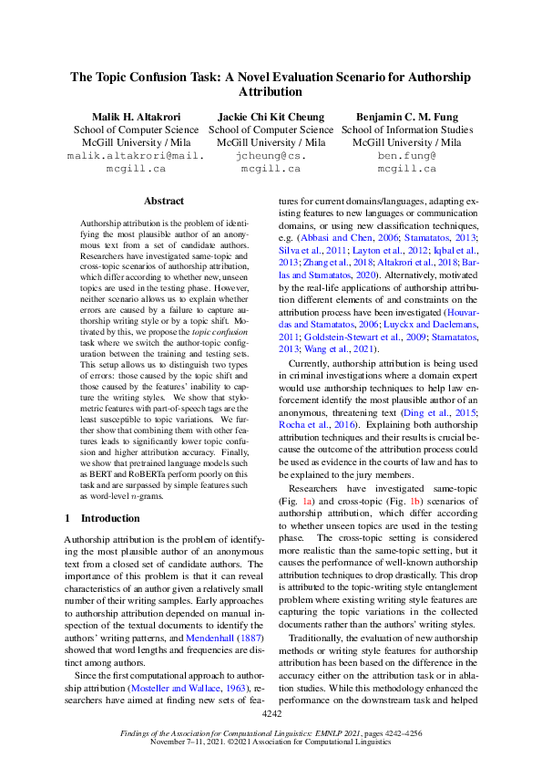 (PDF) The Topic Confusion Task: A Novel Evaluation Scenario for ...